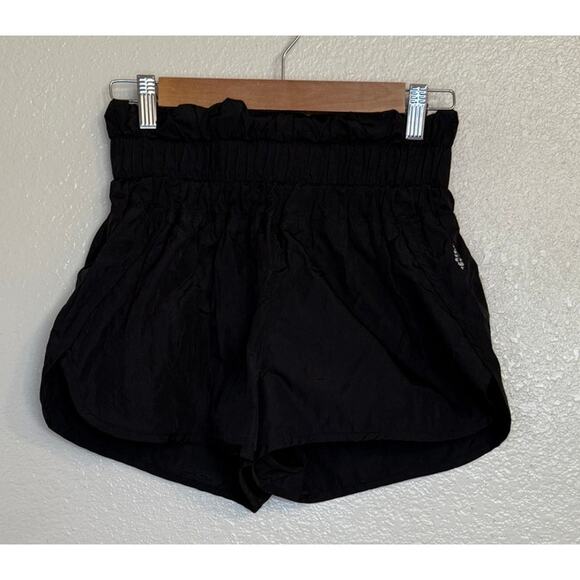 Free People Shorts Women Small Black The Way Home Activewear Built In Briefs - Picture 1 of 9